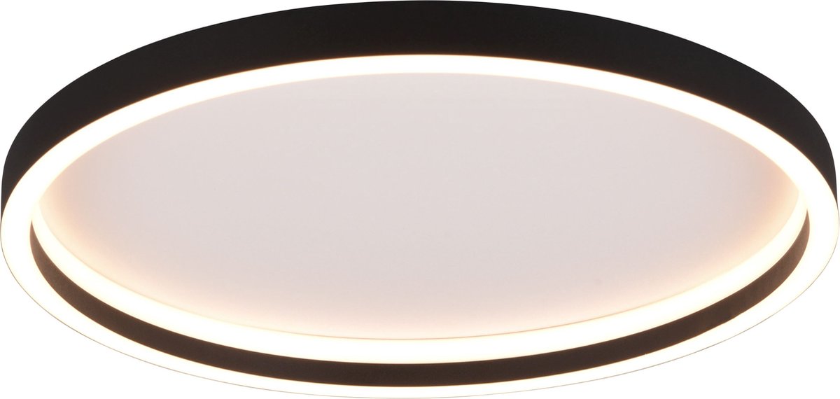 RL LIVE YOUR LIGHT Reality rotonda - plafondlamp - zwart mat - incl. 1x smd 20 w - wand- en plafondmontage - d: 35cm