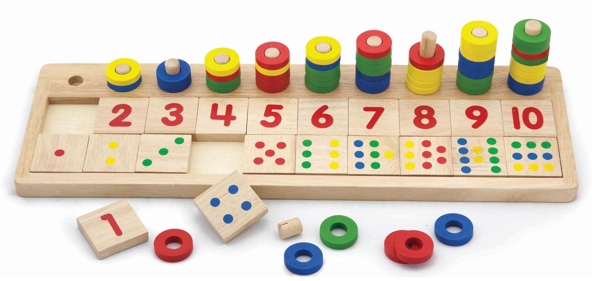 Vigatoys Viga toys - match de getallen - tel- reken- en sorteerspel