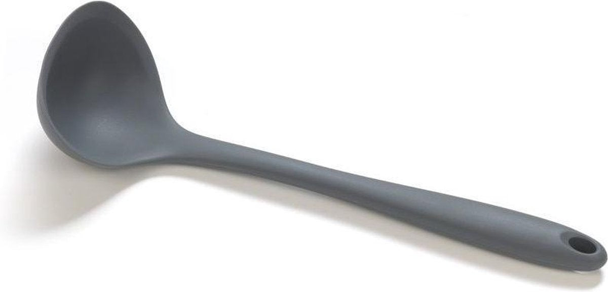 Basic Culinair soeplepel - siliconen - 30cm grijs