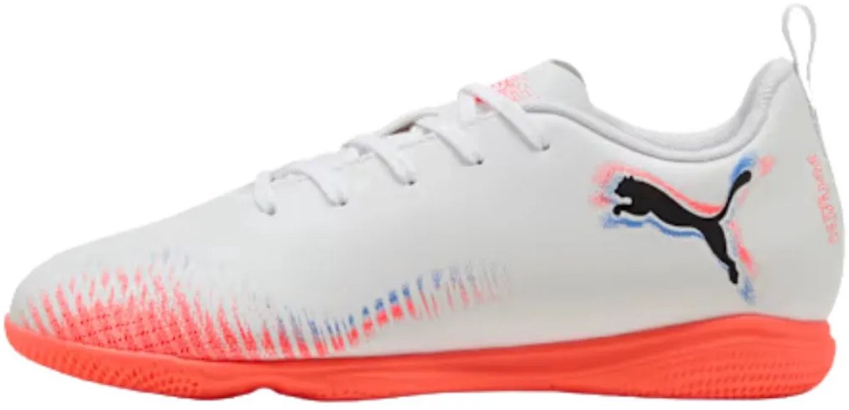 PUMA future 8 play it jr unisex sportschoenen - white- black-glowing red