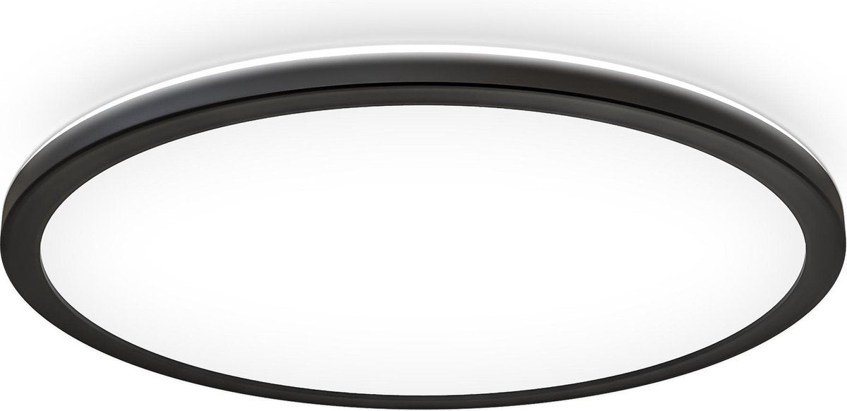 Briloner B.k.licht - led plafonniére - zwart - led paneel - plafondlamp - l: 29.3cm - 4.000k - 2.400lm - 18w