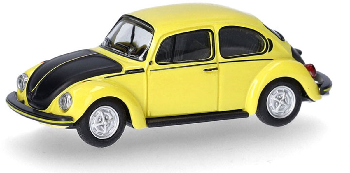 Herpa Vw kever 1303, geel zwart