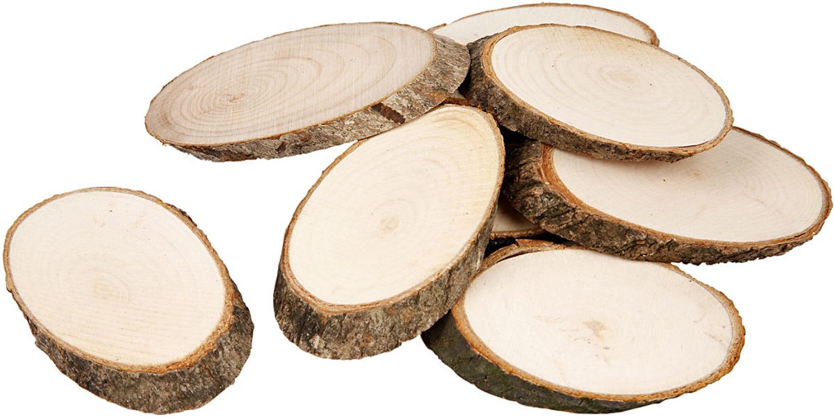 Creativ Company houten schijven 7,5x4,5 cm 20 stuks