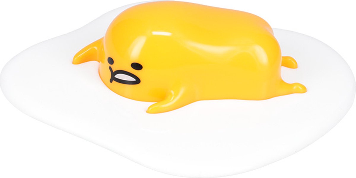 Paladone Gudetama icon light – officieel gelicentieerde sanrio 3d lamp van flexibel rubber in eivorm, luie ei‑nachtlamp voor jongens en meisjes, anime cartoon kamerdecoratie –