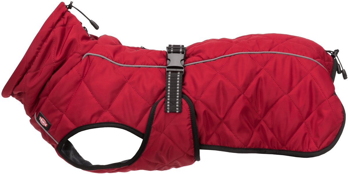 Trixie Hondenjas minot rood - gewatteerd, fleece gevoerd, 33 cm