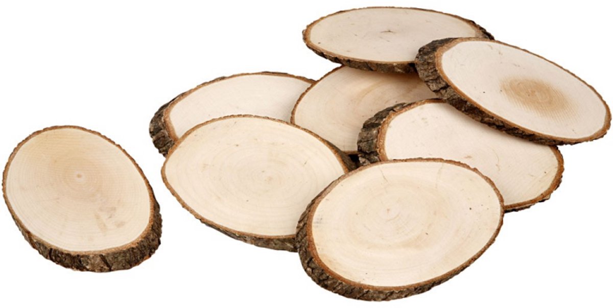 Creativ Company houten schijven 11x7,5 cm 12 stuks