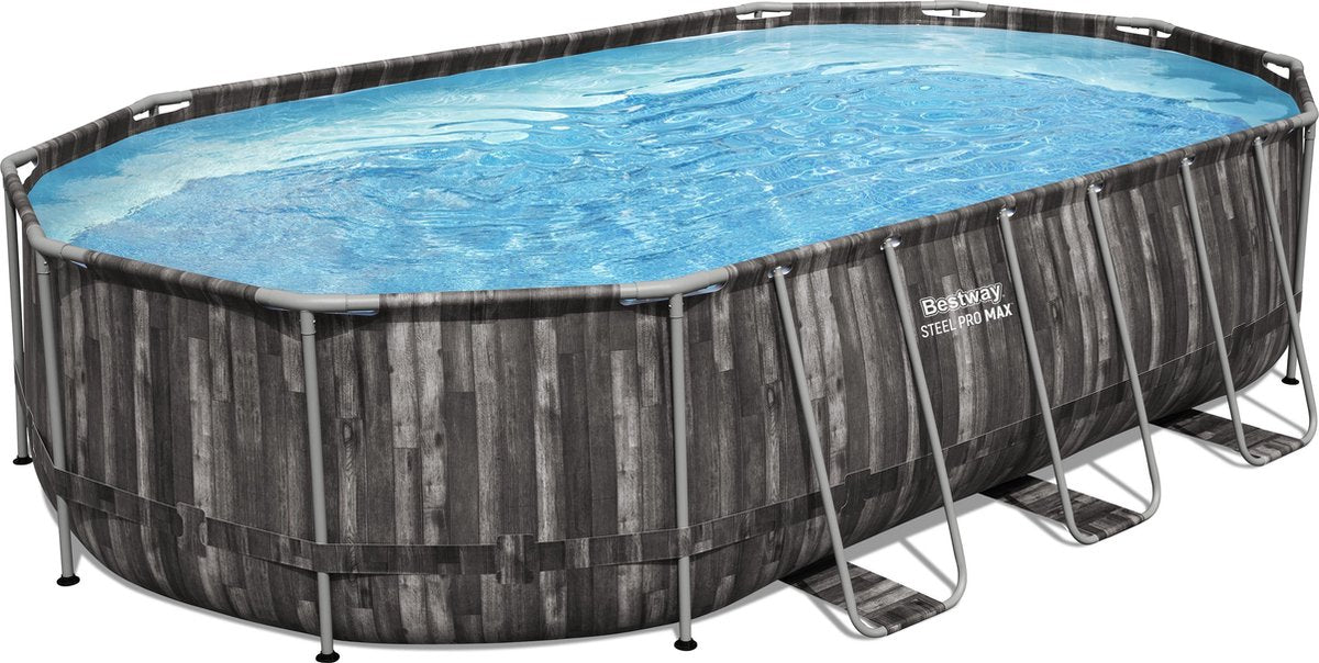 Bestway Steel pro max bovengrondse zwembad set 6,10 m x 3,66 m x 1,22 m