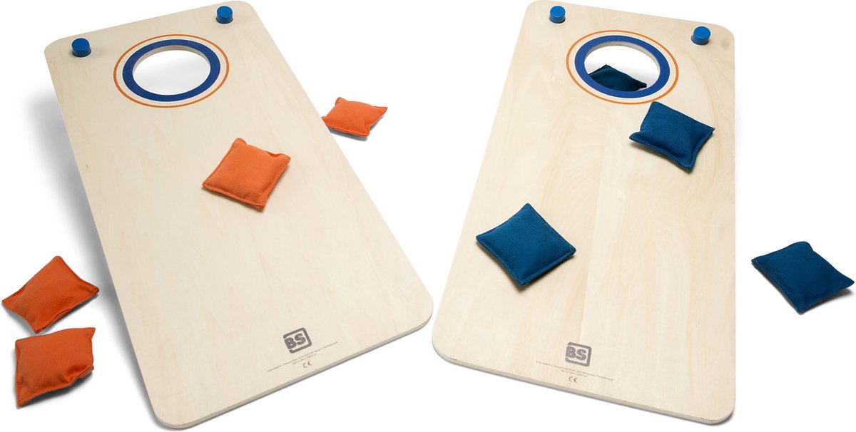 BS Toys cornhole spel - bean bag game - buitenspeelgoed vanaf 8 jaar - pittenzak werpspel speelgoed set - spelletjes voor kinderen - buiten speelgoed - buitenspel - buiten spellen - tuin speelgoed - cadeau kind