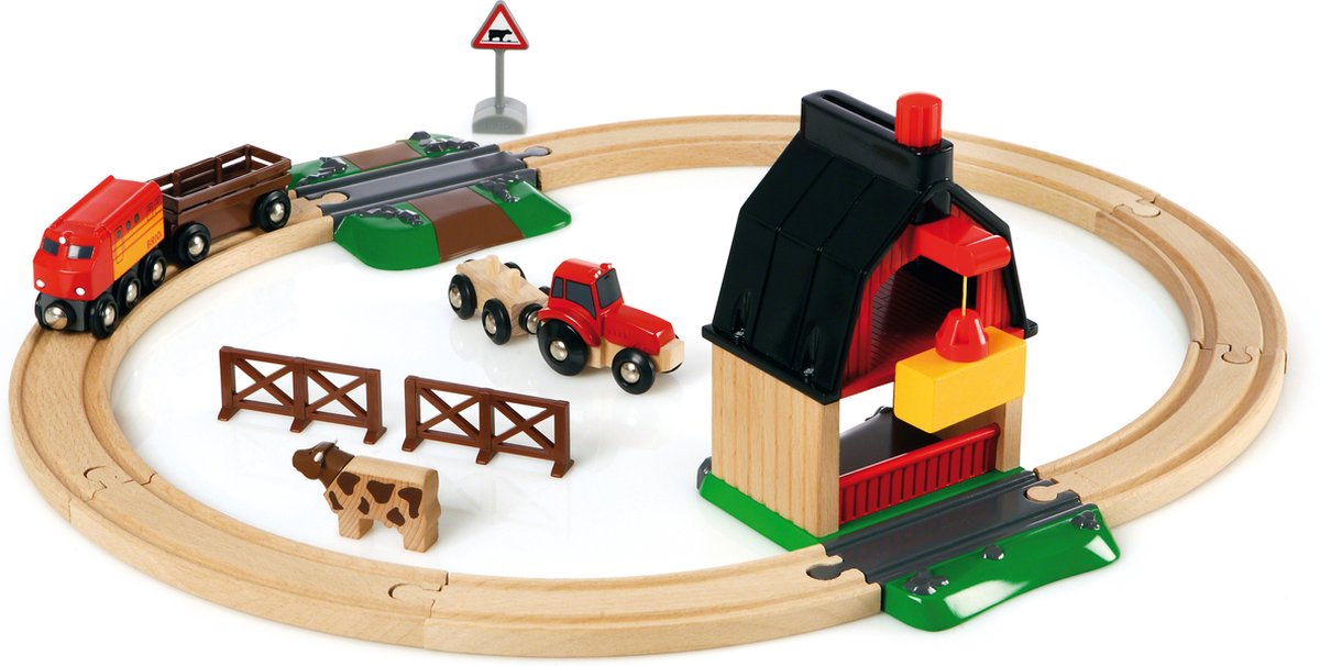 BRIO treinset met boerderij - educatief speelgoed voor kinderen - 33719