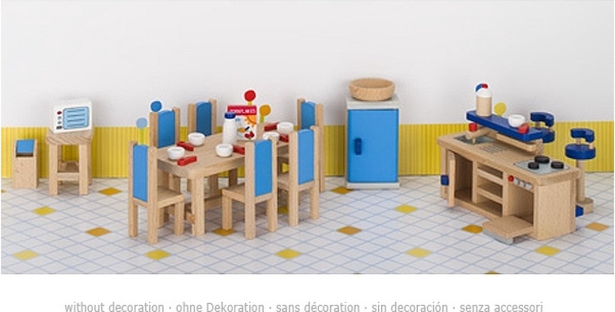 Goki Poppenhuismeubeltjes: moderne keuken 30-delig (incl. toebehoren, excl.