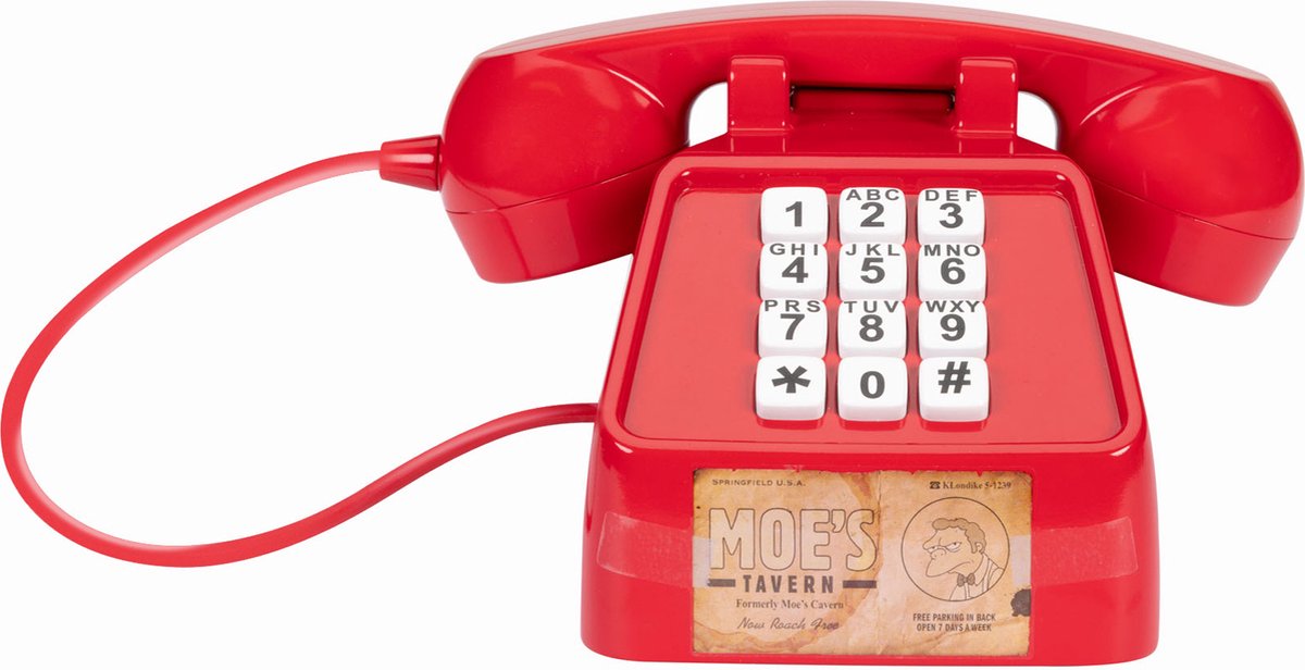 Jakks The simpsons - de graptelefoon van moe uit - spreekt engelse zinnen