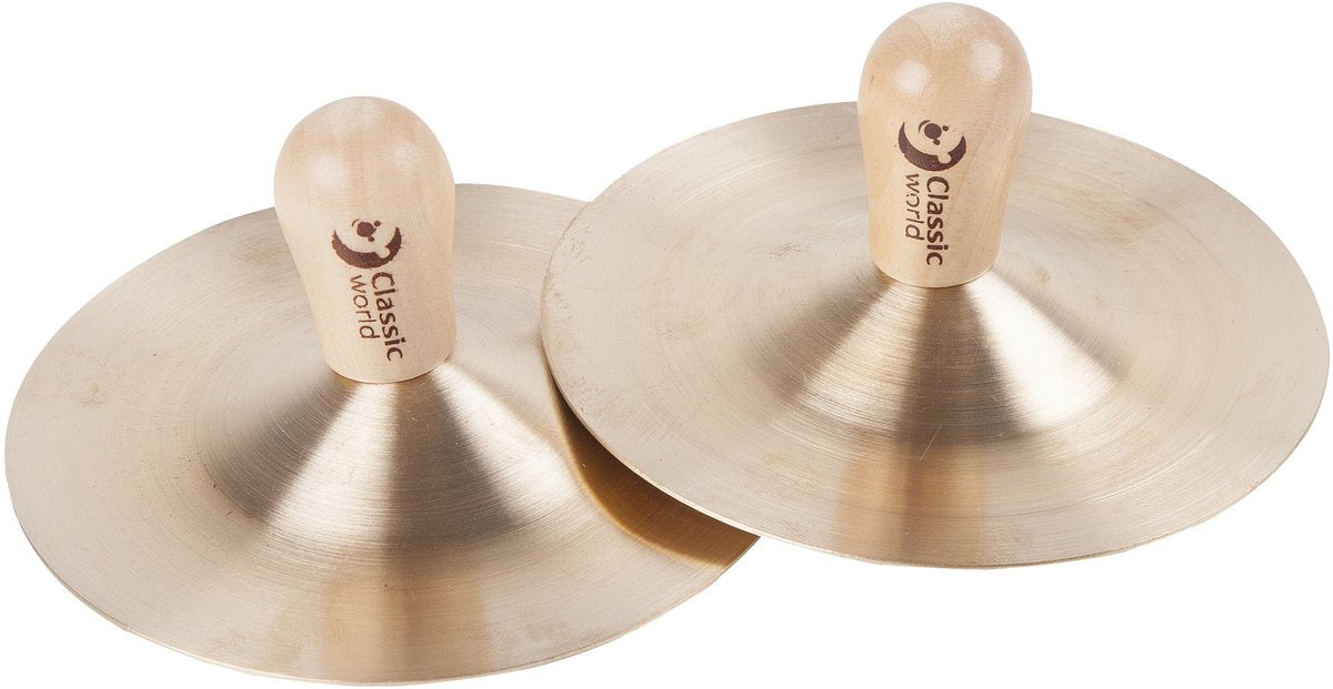 Classic World edu muziekinstrumentbekkens (9 cm) voor kinderen 2 stuks. - uni