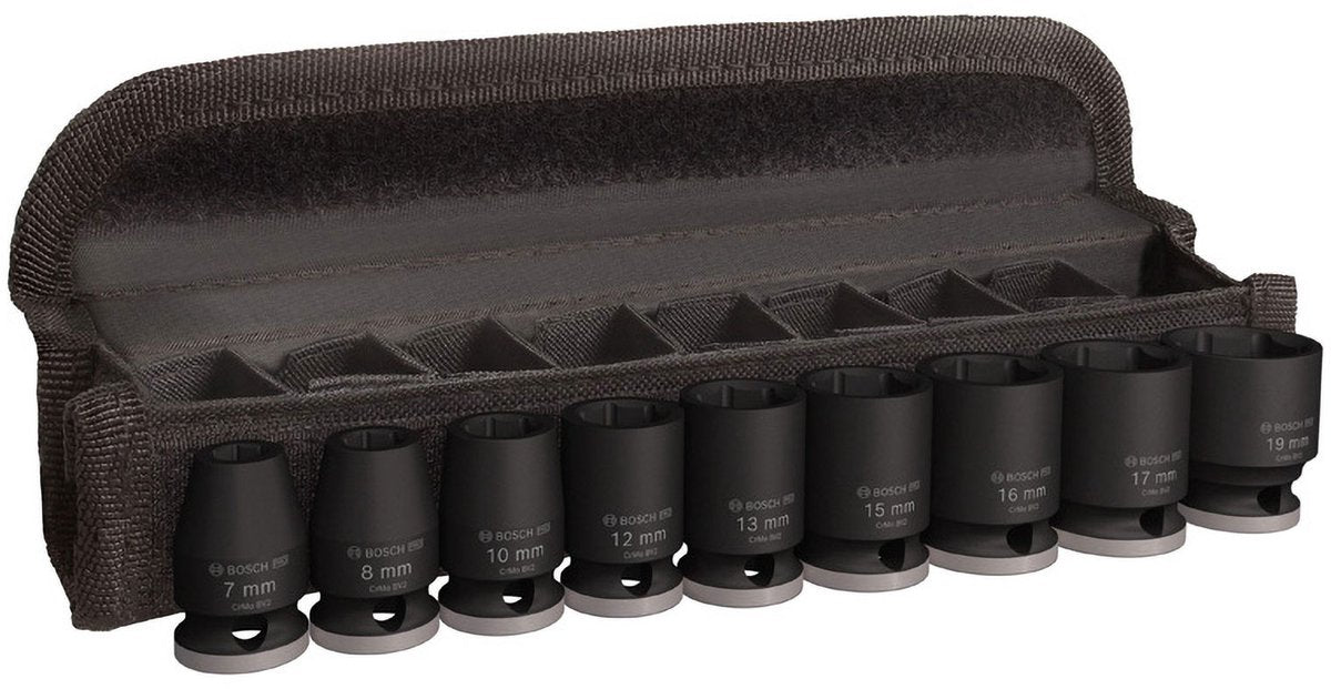 Bosch professional pro impact krachtdoppenset kort 3 8 9-delig - 2608003036