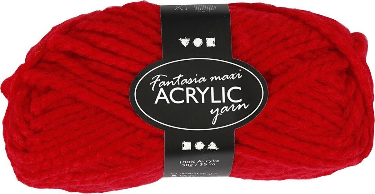 Creativ Company Creotime acrylgaren rood 35 m. 50 gram