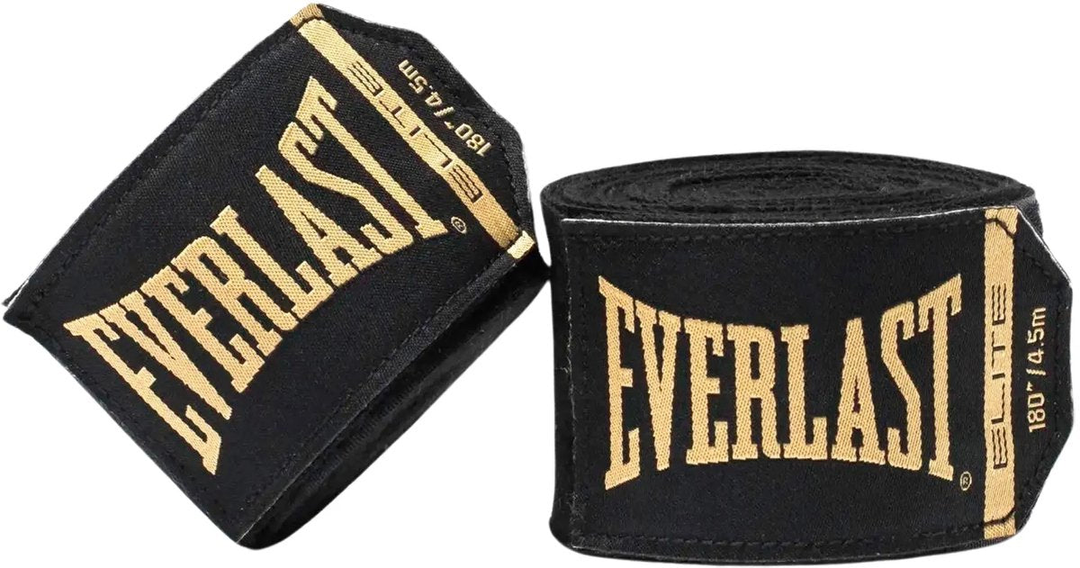 Everlast elite handwraps black 457cm - standaard
