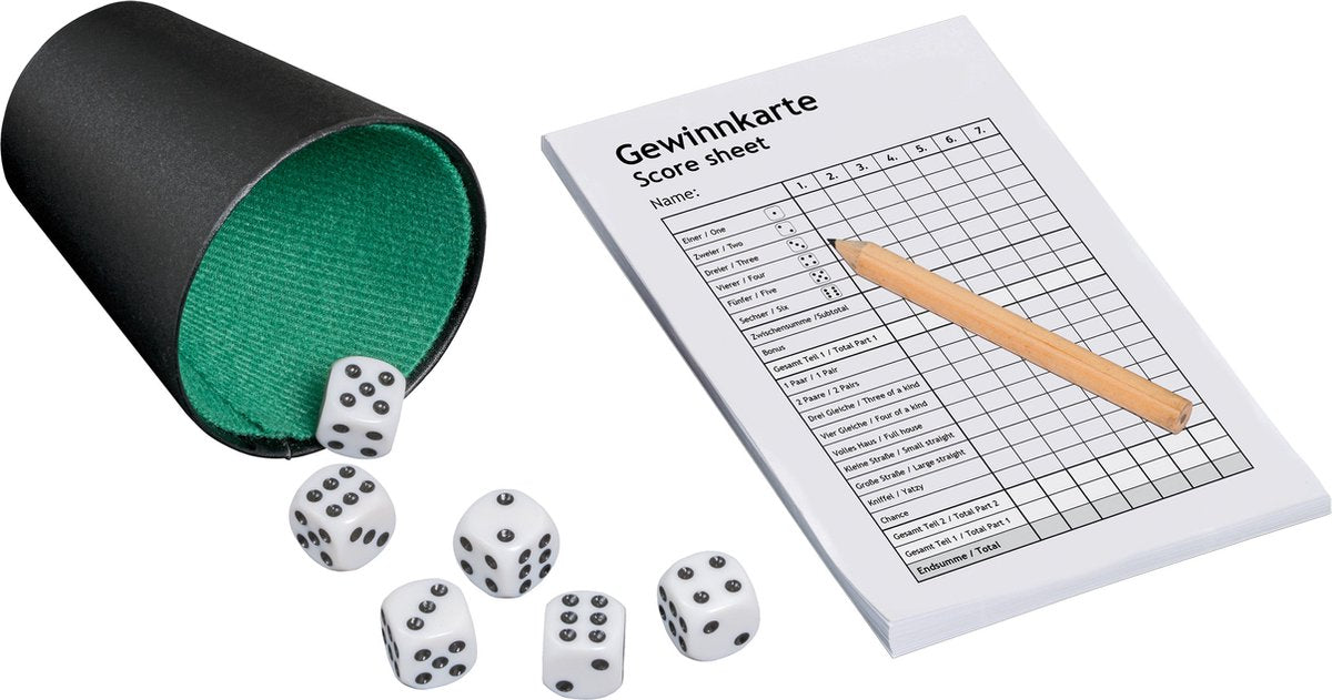 Philos yahtzee - gezelschapsspel van hout - 2 tot 5 spelers - 6+ jaar