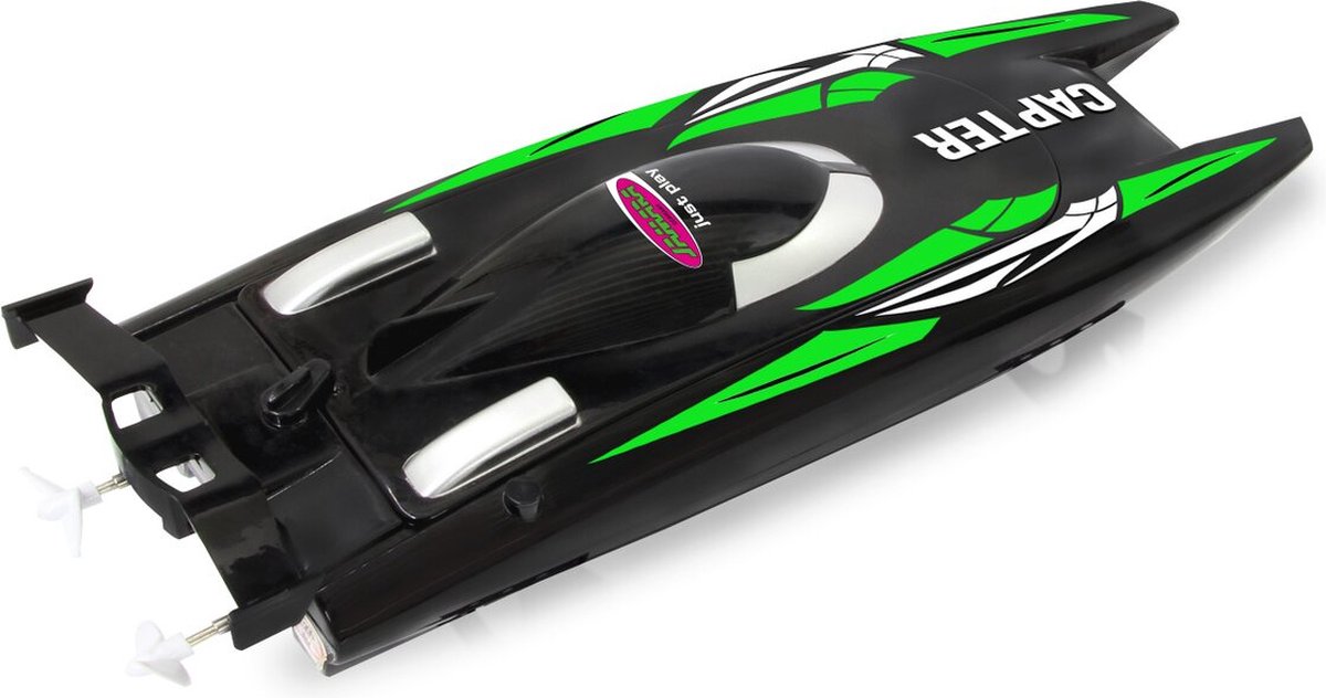 Jamara speedboot junior 32 x 9,5 x 5,5 cm zwart groen 4-delig