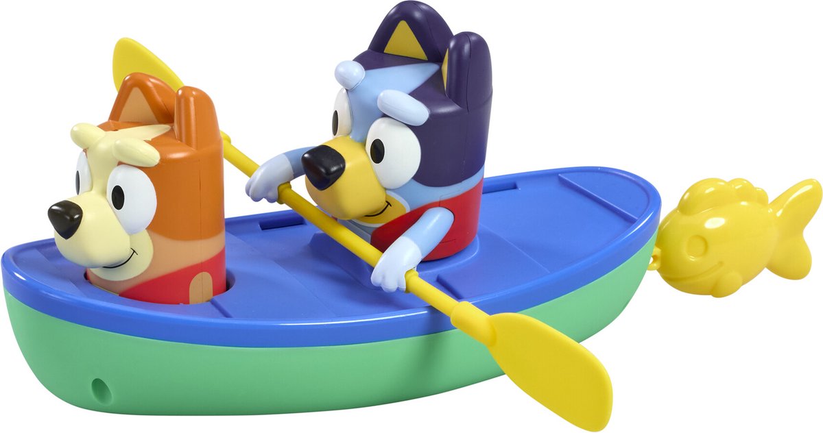 Tomy Bluey - bluey's kano trekken gaan badspeelgoed