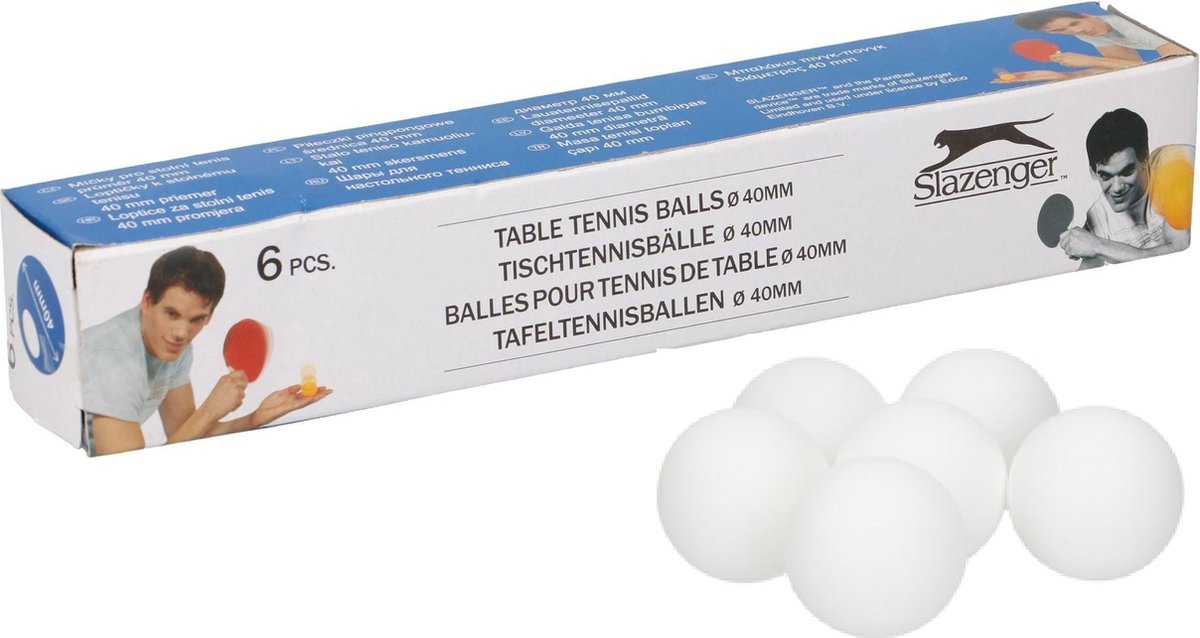 Slazenger Tafeltennisballen, 6st.