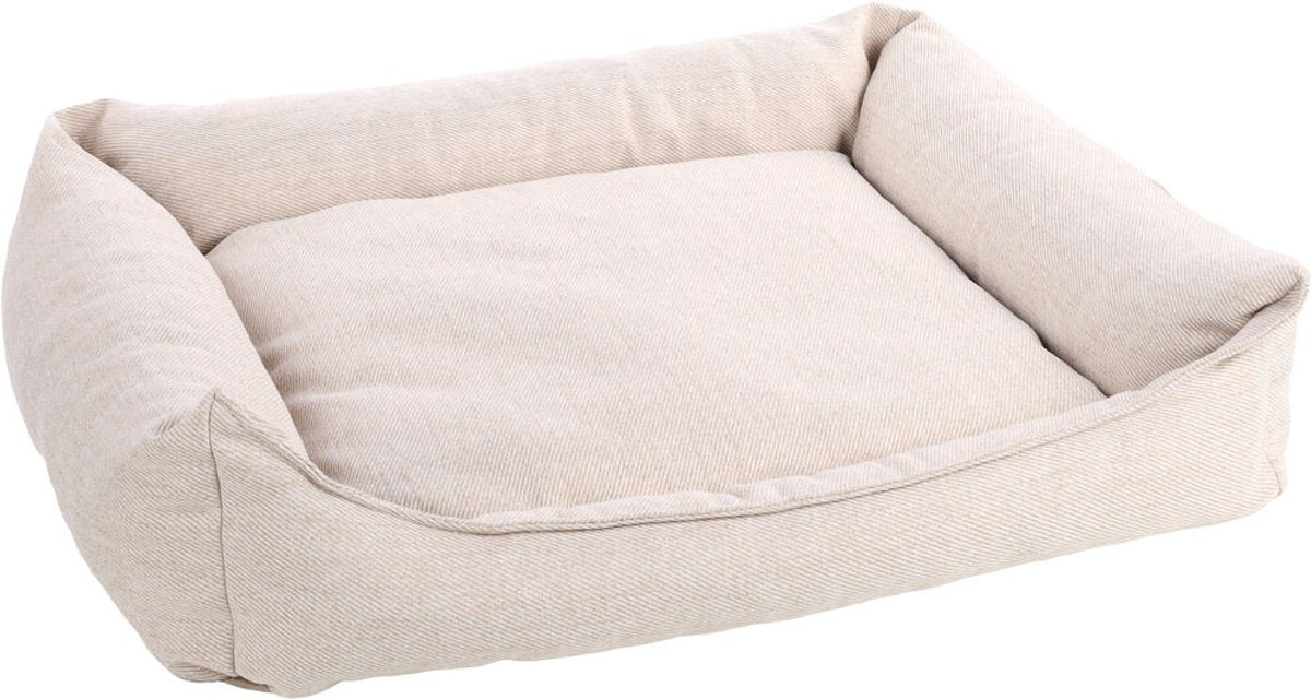 Flamingo Orthopedische hondenmand – orthopedisch hondenbed – premium line – pure luxe hondenbed 100 x 80 x 25 cm – extra memory foam voor maximaal comfort – baldar mand beige
