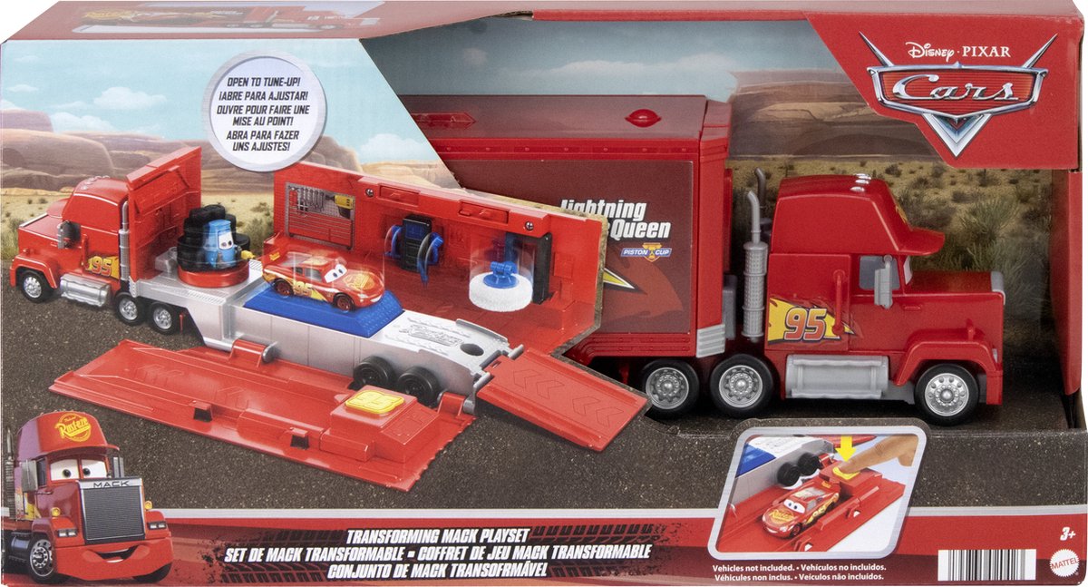 Disney Pixar Cars transforming mack truck - speelset zonder auto's