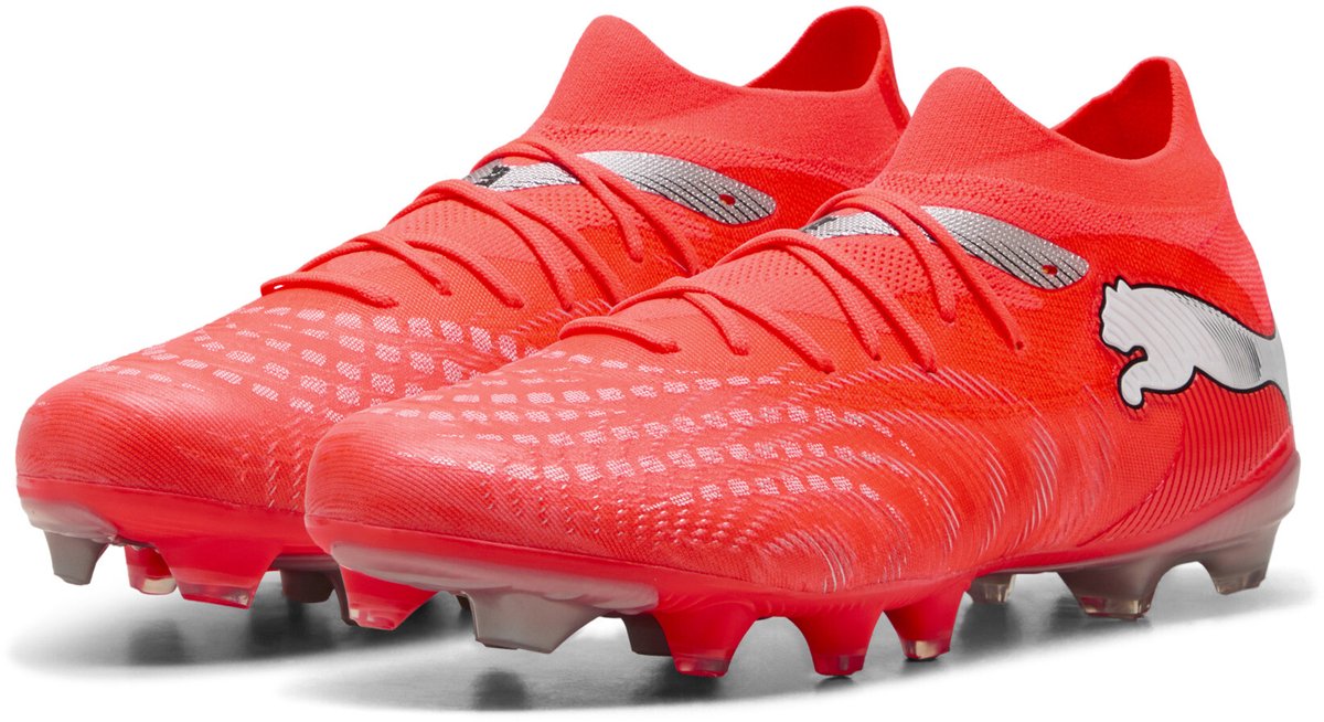 PUMA future 9 match fg ag unisex sportschoenen - glowing red- white- black- silver