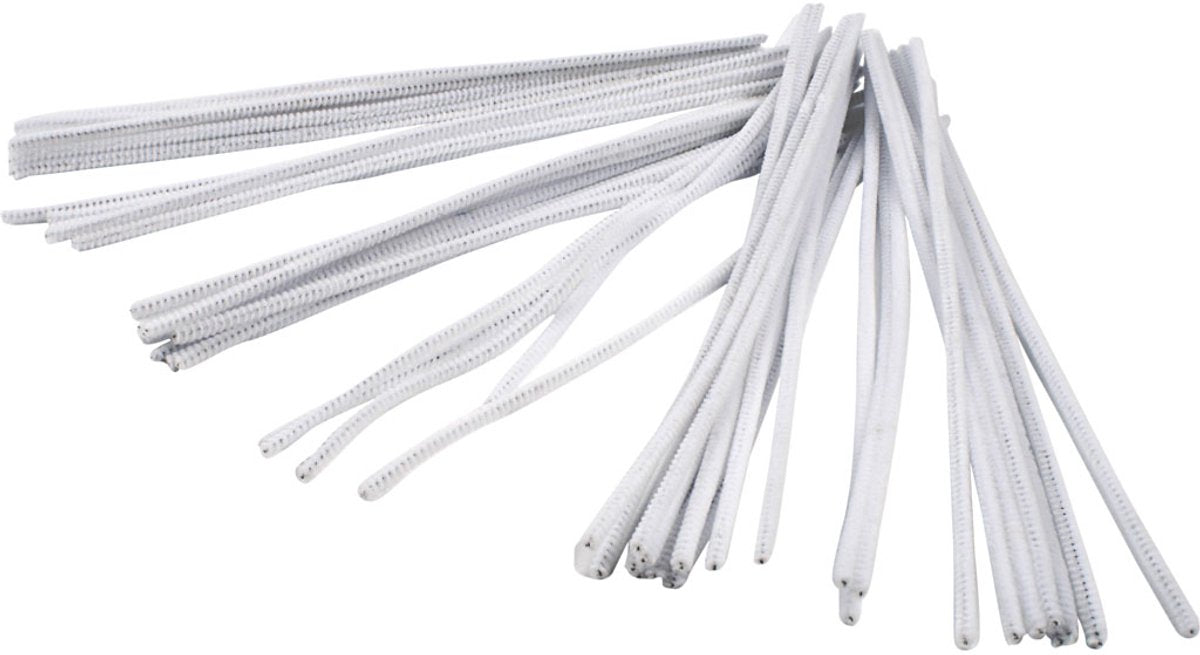Creativ Company Chenille wit 30cm, 50st.