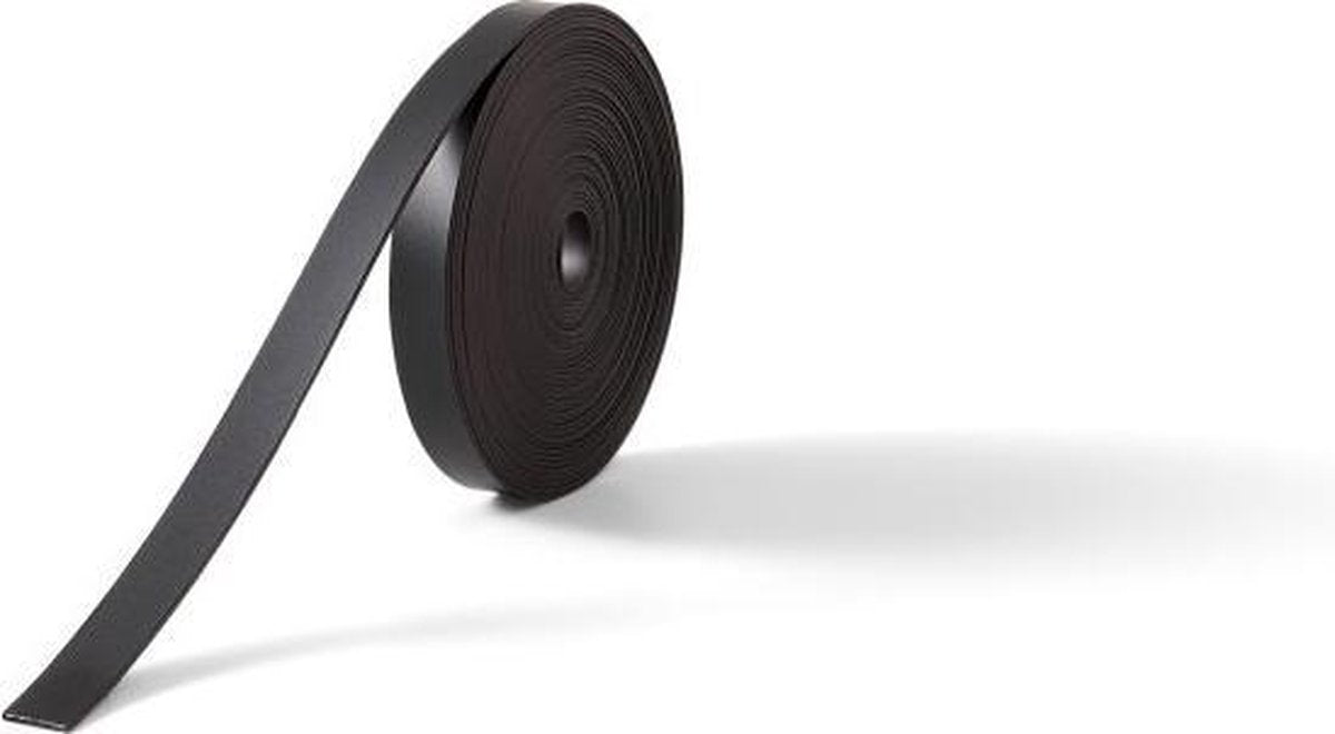 Nobo Nob zelfklevende magneetband verdeeltape op rol voor whiteboard - 10meter en 1cm breed - wit - 1 stuk