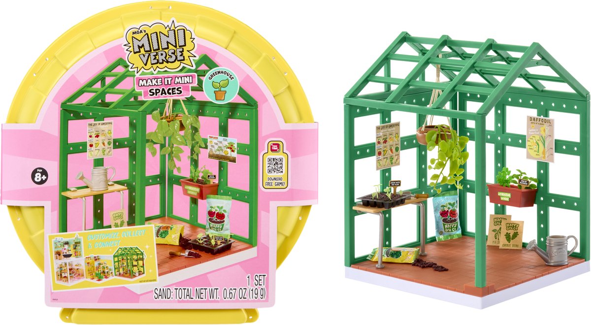 Miniverse - spaces starter pack greenhouse-knutselset - bouwpakket- maak je eigen mini plantenkas!