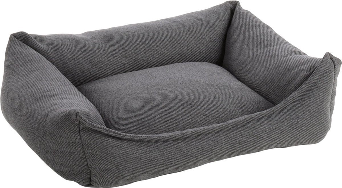 Flamingo Orthopedische hondenmand – orthopedisch hondenbed – premium line – pure luxe hondenbed 65 x 50 x 20 cm – extra memory foam voor maximaal comfort – baldar mand donkergrijs