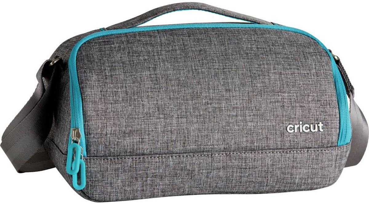 CRICUT carry tas grijs, turquoise