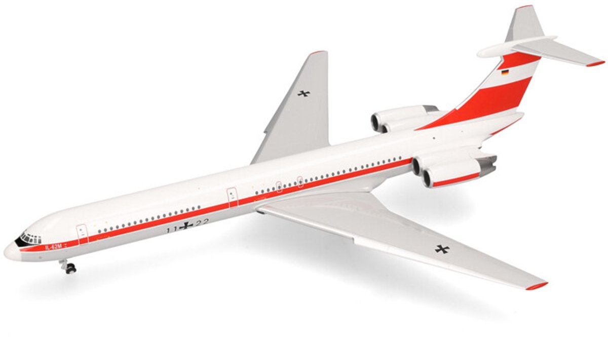 Herpa Ilyushin il-62m luftwaffe flugbereitschaft 11*22