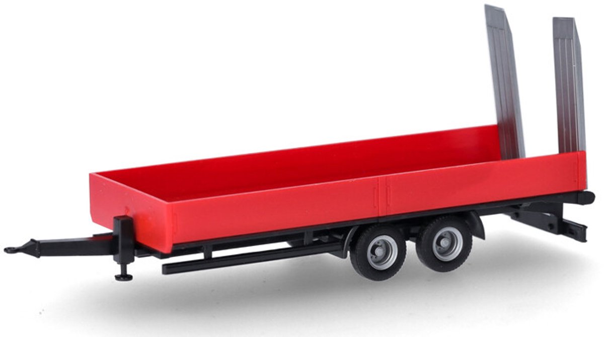 Herpa Dieplader tandemanhanger, rood