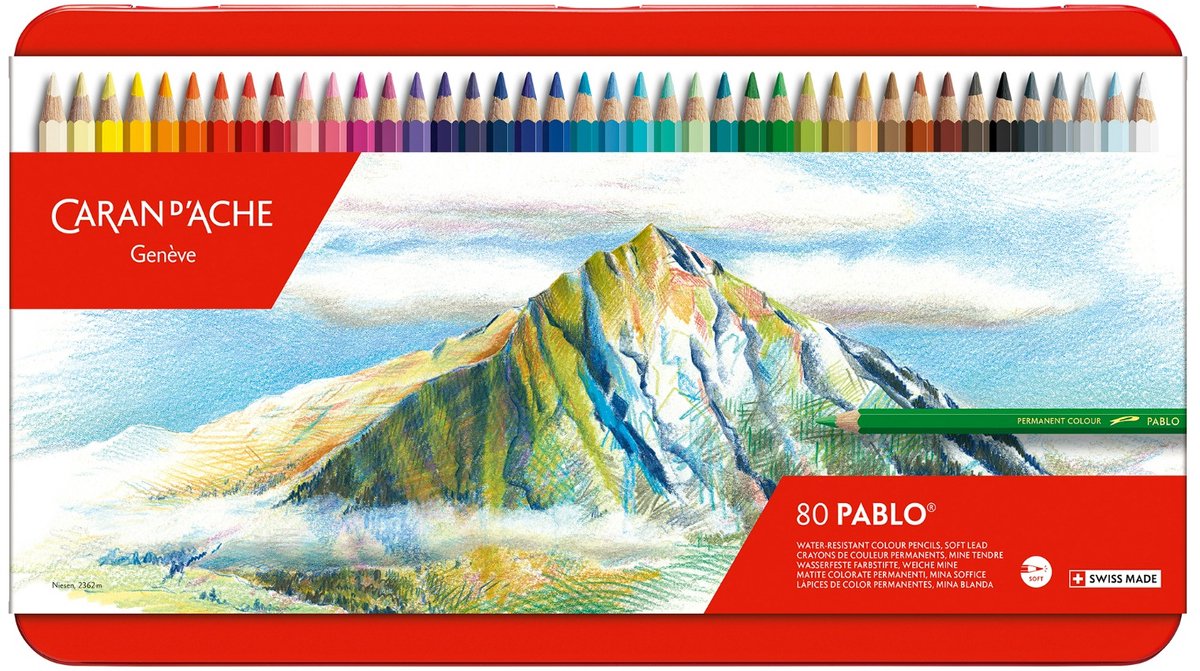 Caran D'ache pablo kleurpotlood 80 stuk(s)