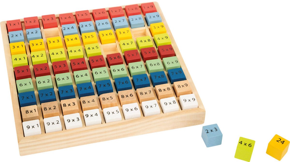 Small Foot - houten reken keersommen kleur, 82dlg.