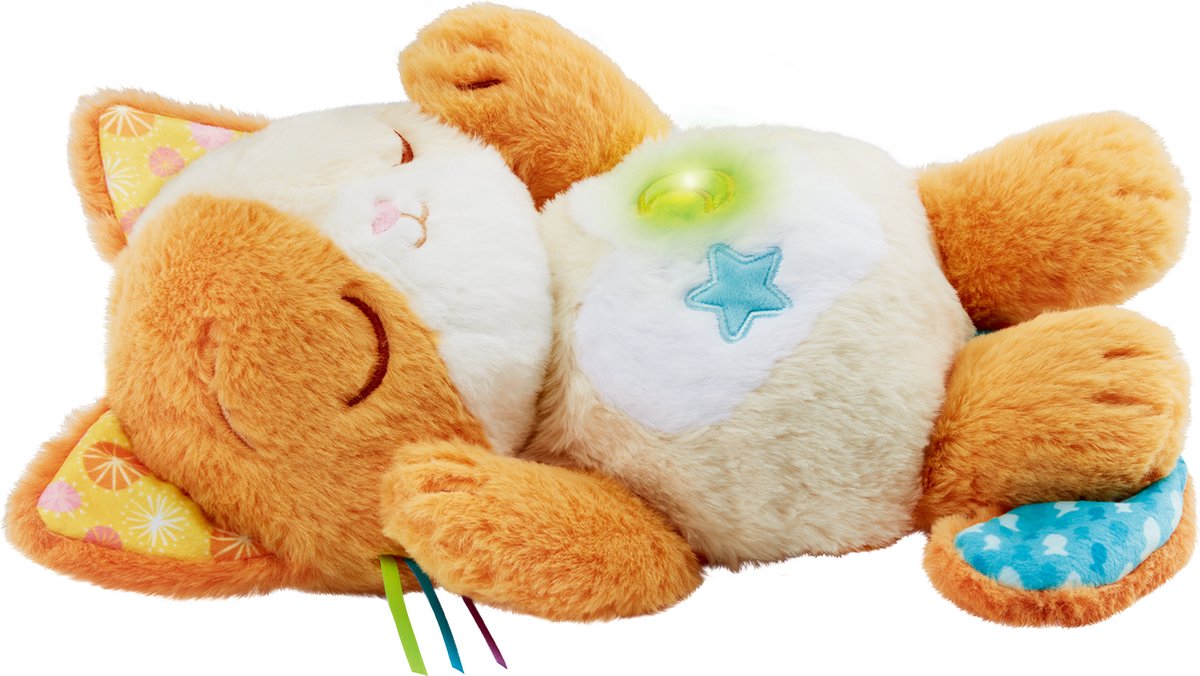 VTech slaap zacht knuffelkat - knuffel - inclusief slaapgeluidjes, melodietjes ademhalingsbewegingen