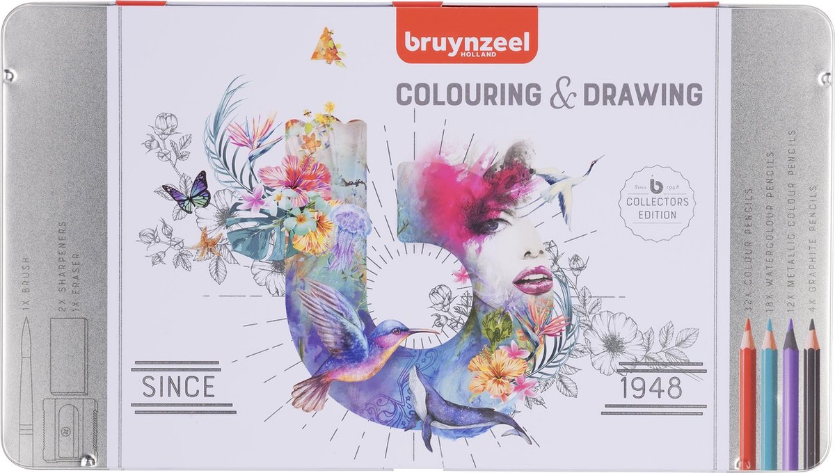 BRUYNZEEL kleur- en tekenset 70 delig