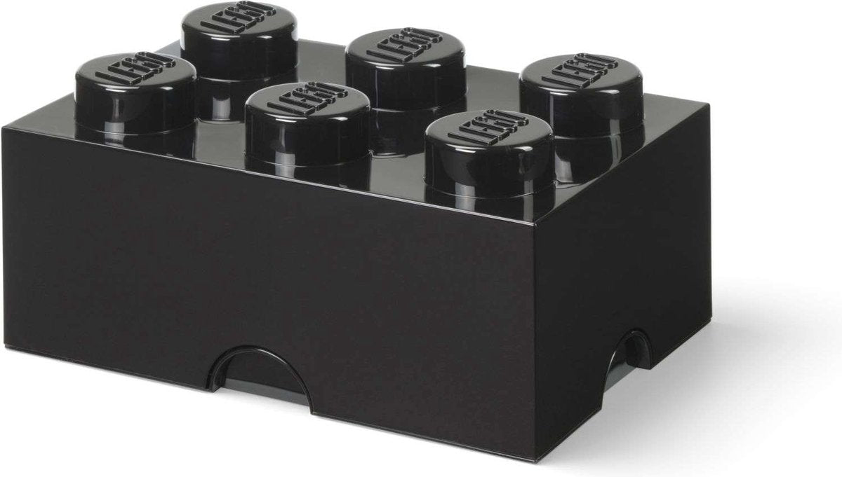 LEGO - opbergbox brick 6 - nylon - zwart
