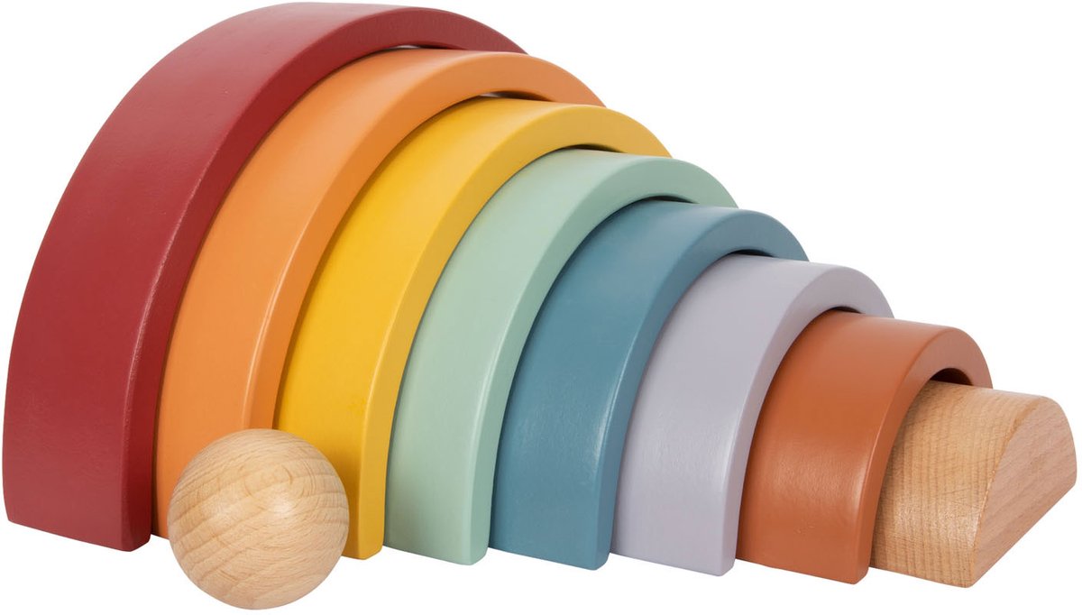 Small Foot - houten regenboog bouw bogen met bal,