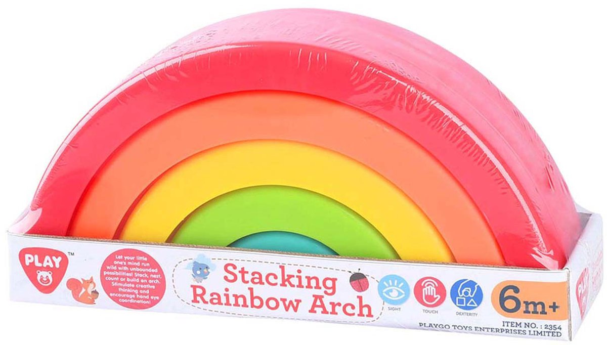 Playgo Toys Enterprises Limited Playgo stapel regenboog kleur - 5dlg.