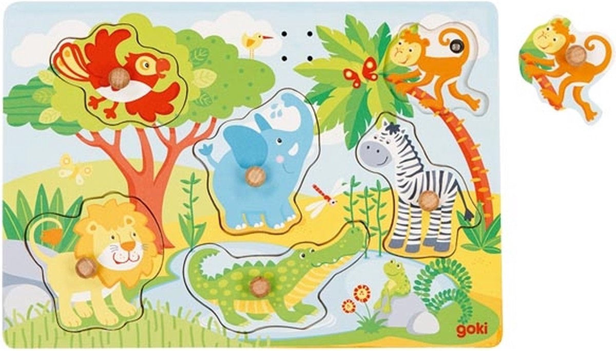 Goki Steekpuzzel - zoodieren
