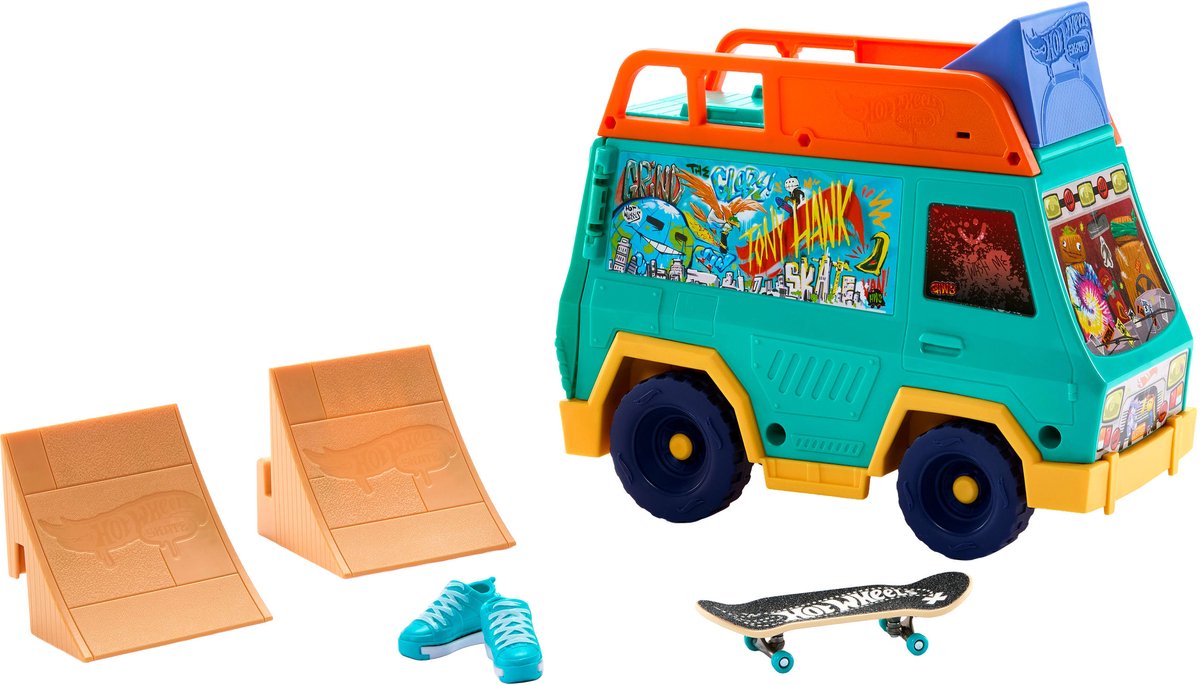 Hot Wheels skate tony hawk skatebusje speelset