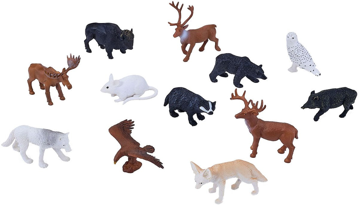 MOJO wildlife mini bosdieren speelset, 12dlg. - 380054