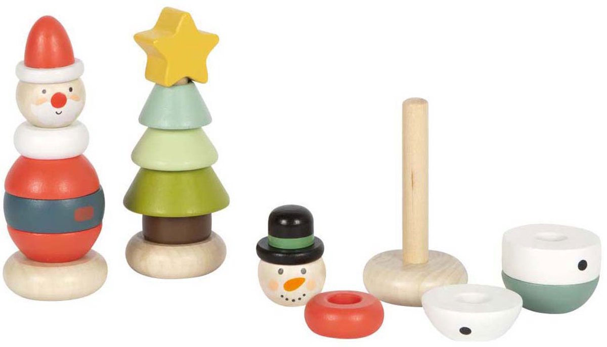 Small Foot - kerst- en winter stapeltoren, 9 stuks