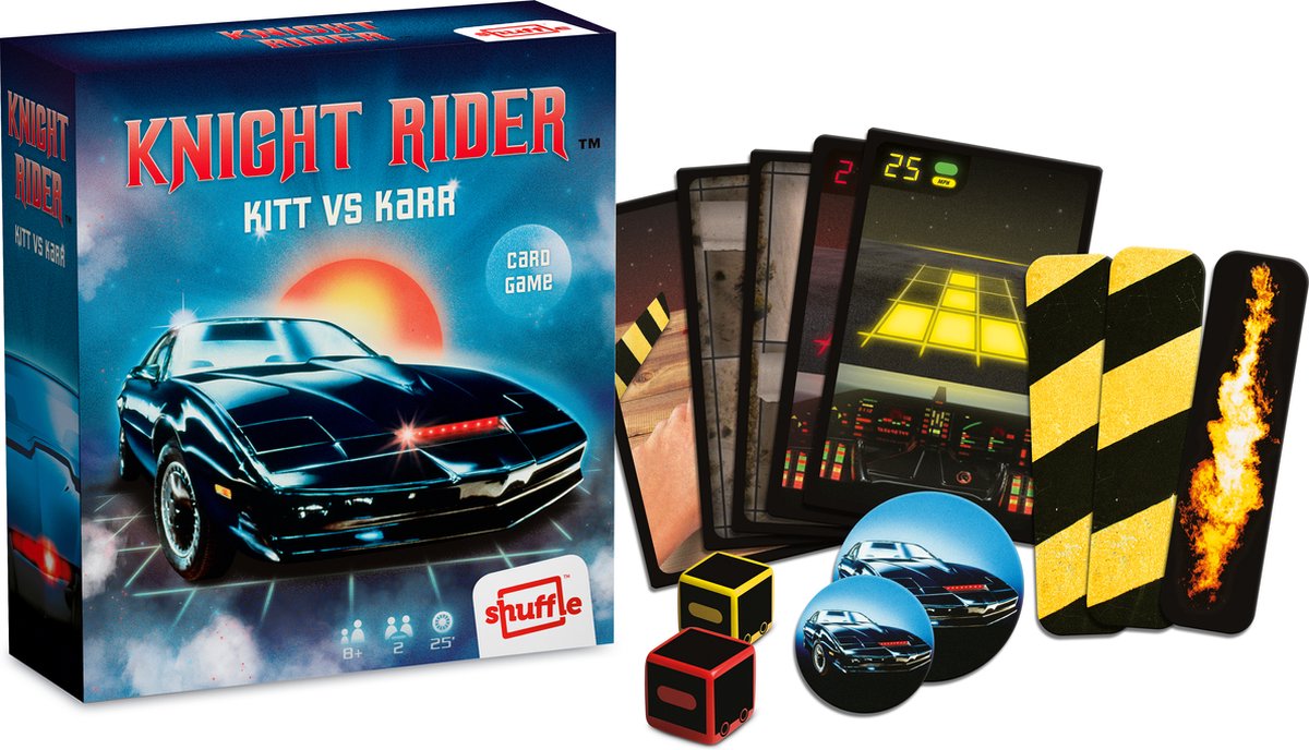 Shuffle Knight rider - retro - kitt vs karr - kaartspel