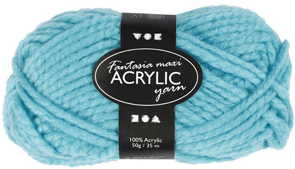 Creativ Company Creotime acrylgaren turquoise 35 m. 50 gram