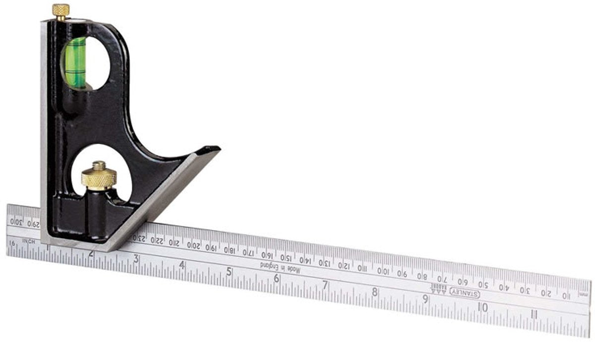 STANLEY 0-46-151 serie - universele hoekmeter - 300mm - libella - gietijzeren behuizing