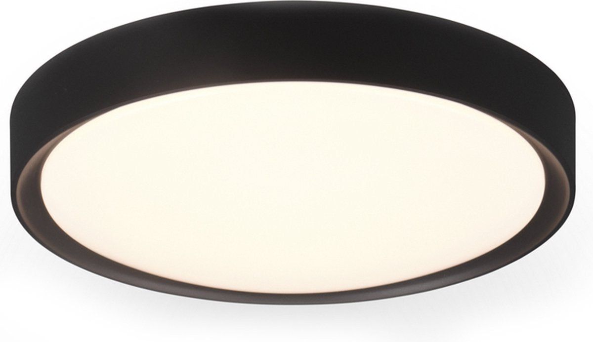 TRIO clarimo - plafondlamp - zwart mat - incl. 1x smd 18w - plafondbevestiging - lichtbron niet vervangbaar - niet dimbaar - badkamerverlichting