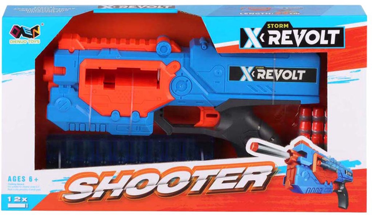 Lobbes Speelgoed BV Shooter x revolt - met 12 zachte pijlen