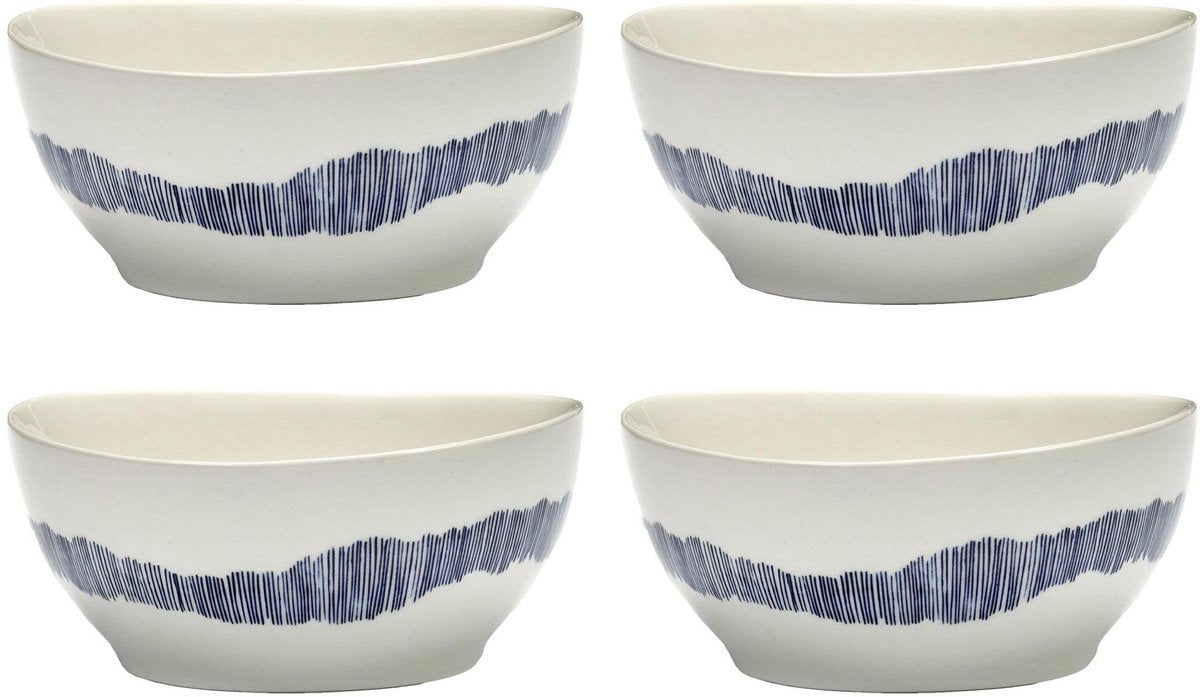 Serax - ottolenghi feast - kom s - wit blauw - 16 ø - 4 stuks